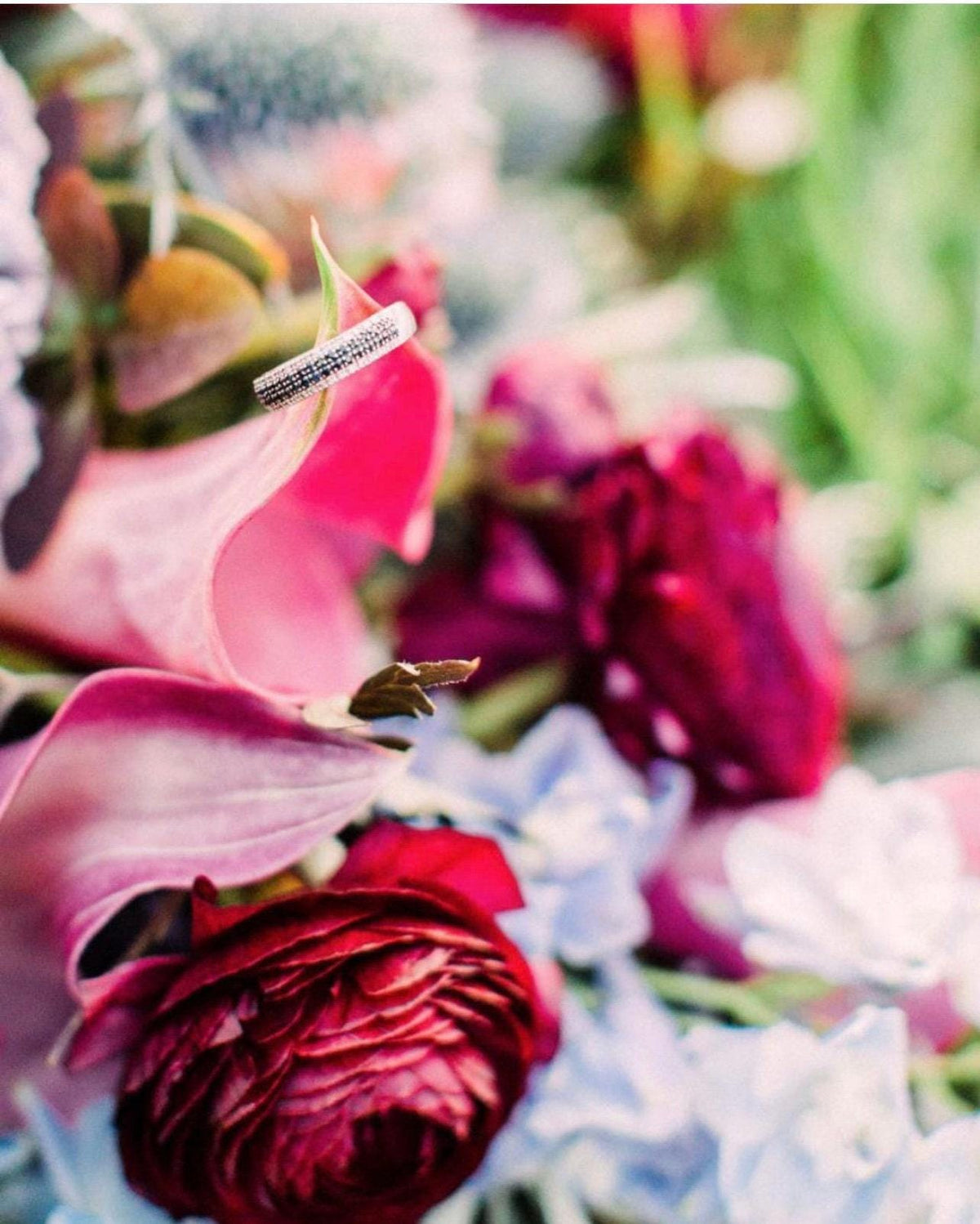 a close up of a bouquet of flowers
