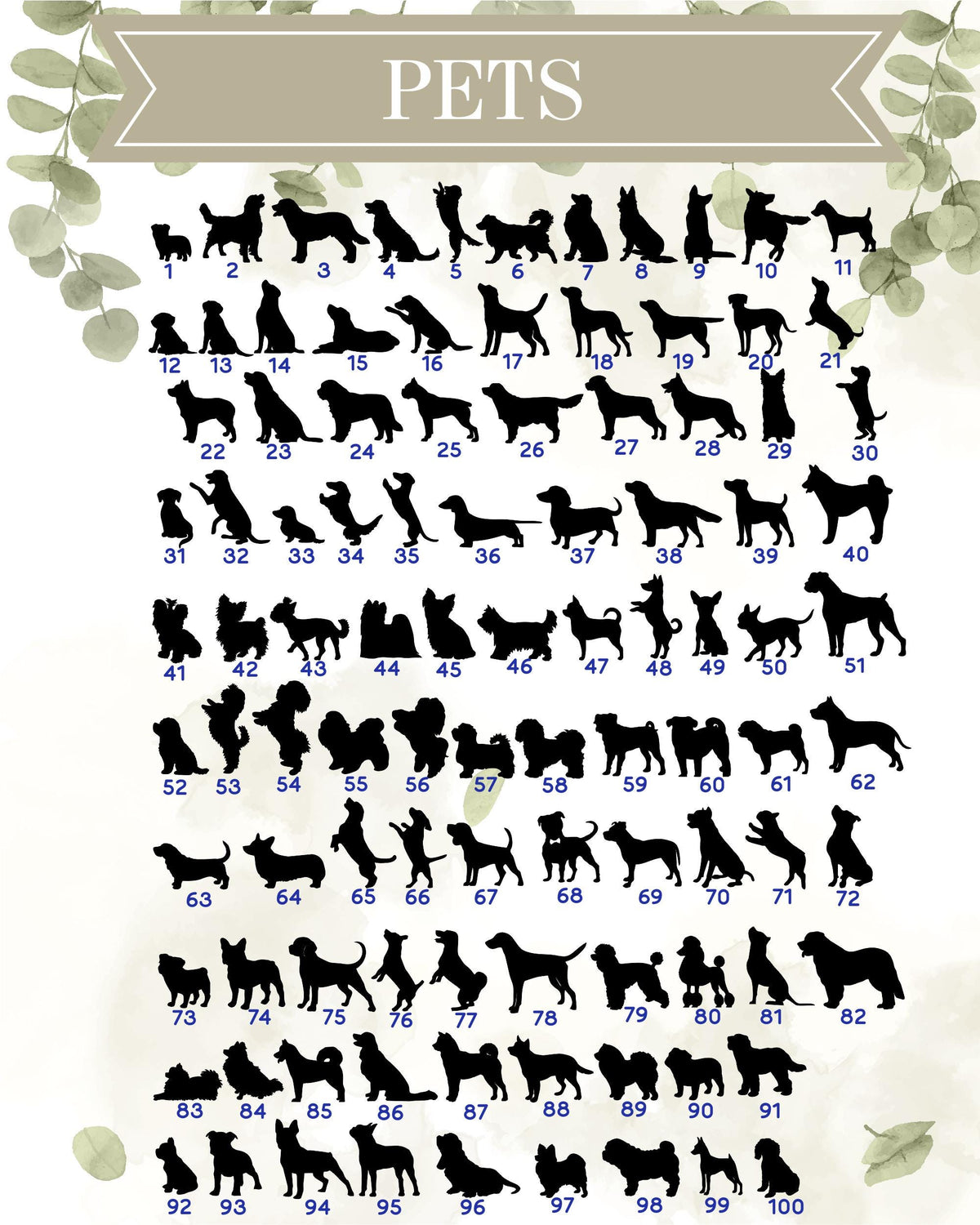 a poster with a bunch of dogs on it