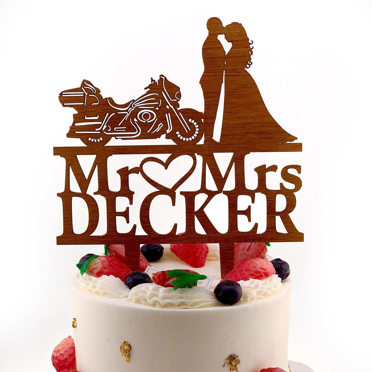 Motorcycle Wedding Cake Topper: Street Glide Silhouette