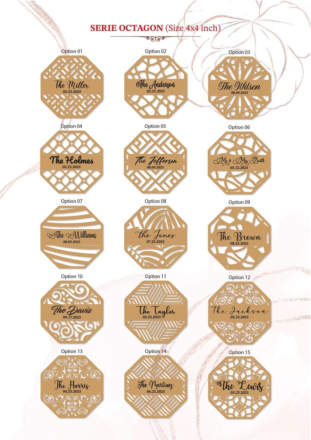 a poster with a bunch of different designs on it