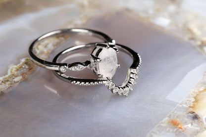 a couple of rings sitting on top of a table