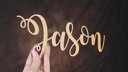 Wooden Name Sign: Personalized Wedding Wall Decor