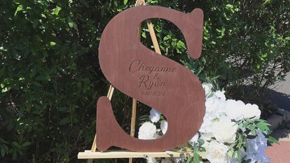 Rustic Wood Letter Guest Book Alternative: Personalized Wedding Decor