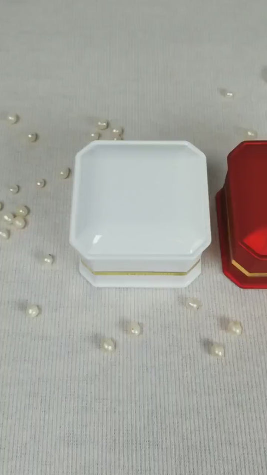 LED Double Ring Box: Velvet Proposal Ring Organizer