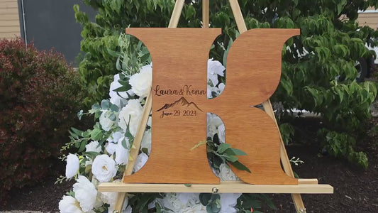 Rustic Letter Wedding Guest Book: Personalized Wood Alternative