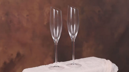 Personalized Wedding Glasses, Bride and Groom Champagne Flutes, Elegant Toasting Set 200 ml GHJY-1018